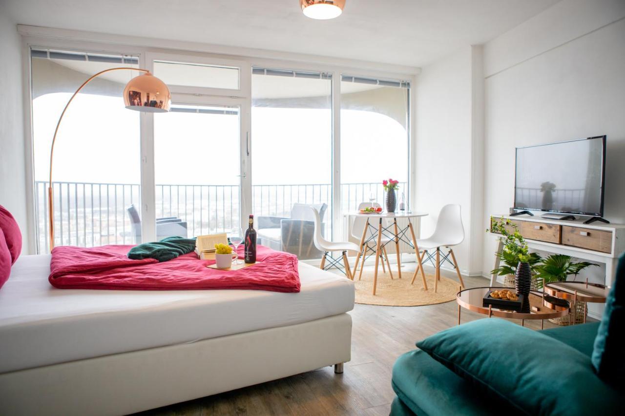 Modernes Apartment Mit Tollem Blick Ueber Die Stadt Augsbourg Extérieur photo
